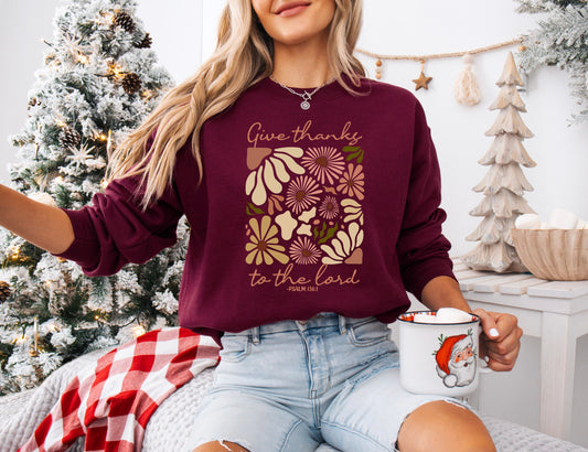 Give Thanks To the Lord Crew Neck Sweater